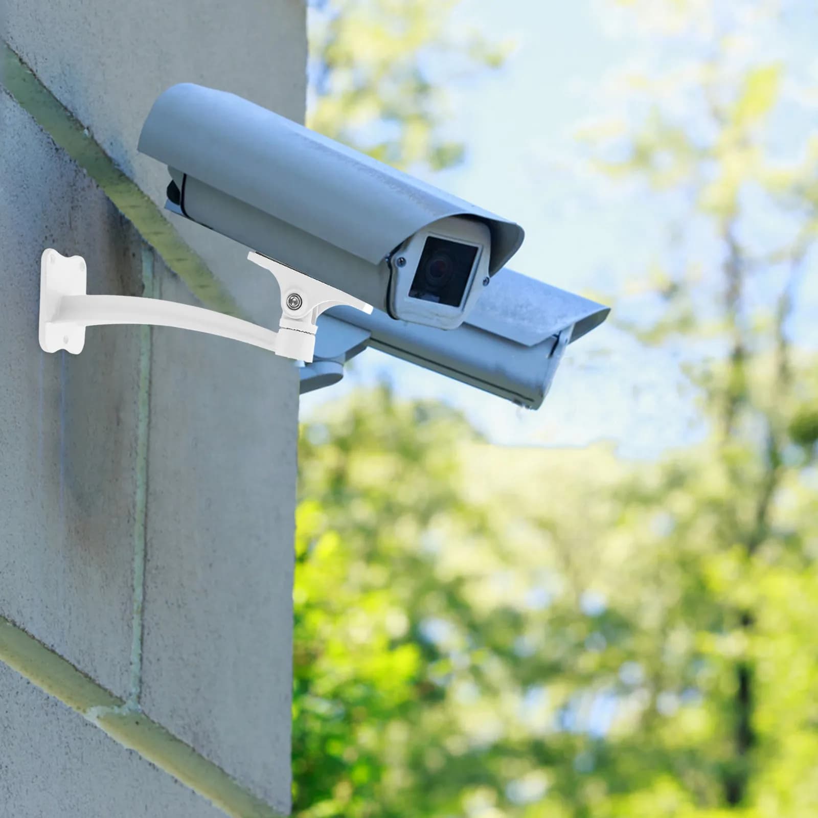 Supporto per Telecamera di Sicurezza in Metallo a Becco d'Anatra, Robusto Supporto da Parete in Lega di Alluminio per Monitor di Sorveglianza Interno ed Esterno