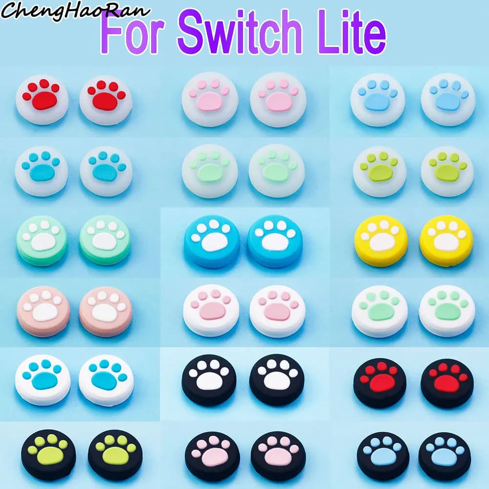 2 pezzi in Silicone Grip Thumb Stick Cover per Switch Lite Joy-Con Controller Thumb Stick accessorio pulsante cappuccio protettivo