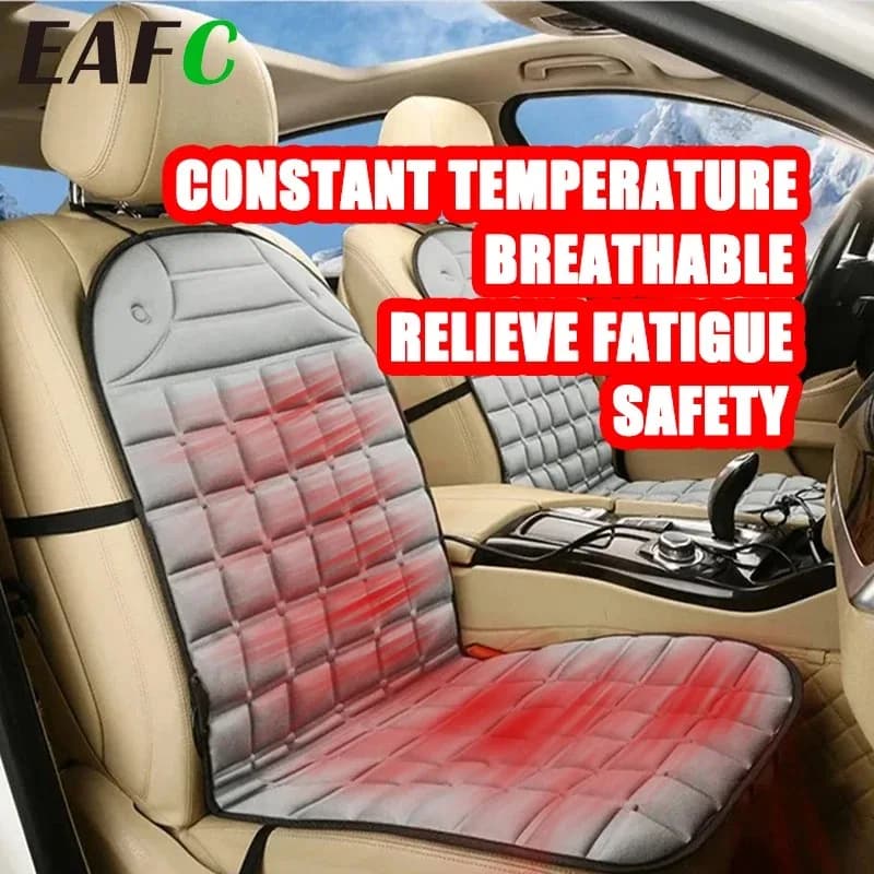 EAFC 12V Universal Electric Heater Cover for Car, Heater Bearing with Temperature Control, Warm Winter Seats