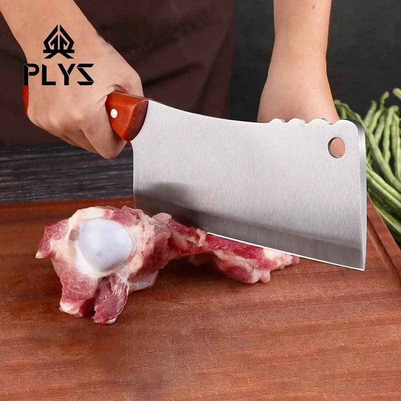 Coltello da taglio per ossa ad alta durezza, coltello da taglio per ossa, coltello da cucina per osso da cucina addensato in acciaio inossidabile