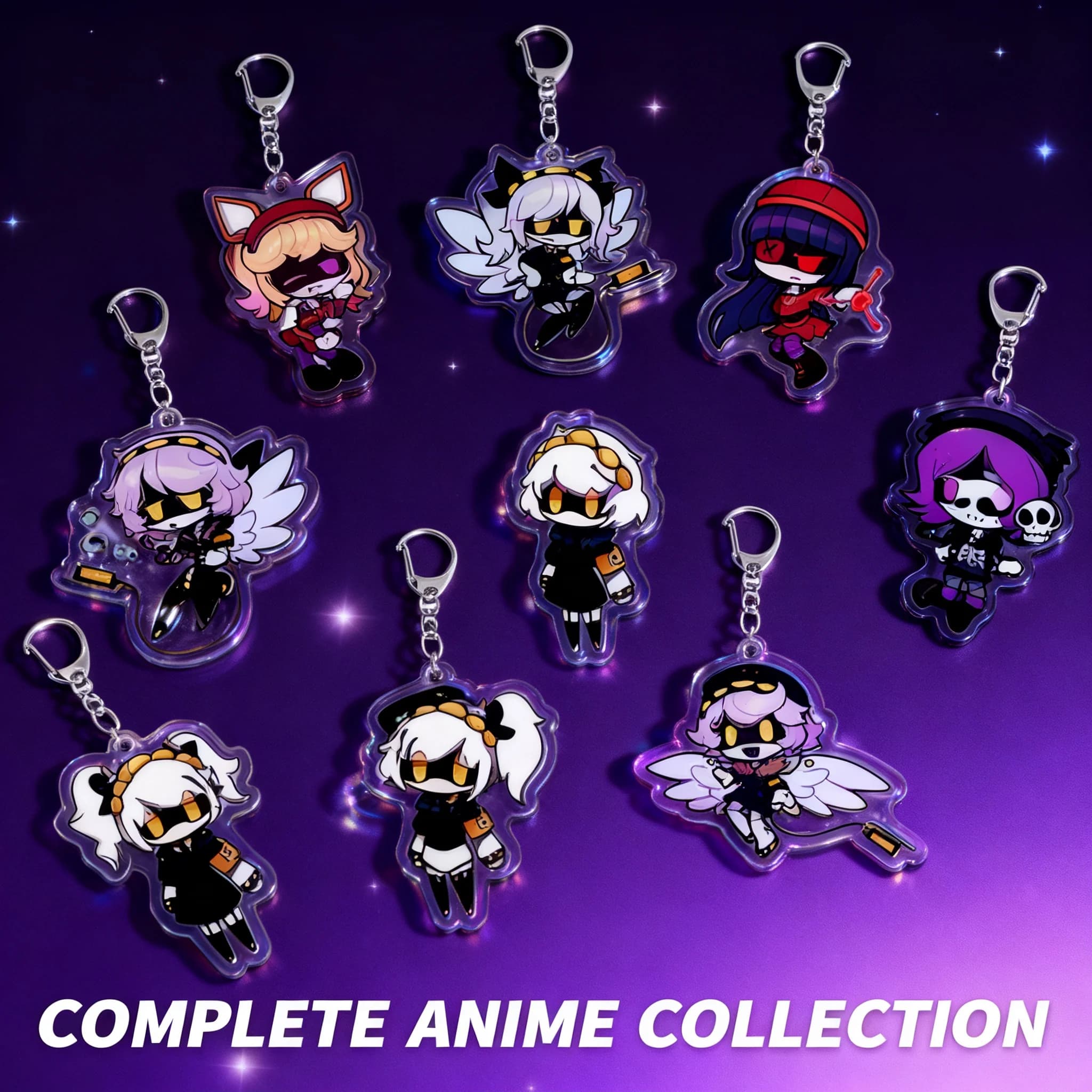 Uzi N V J Game Anime Acrylic Keychain Inorganic Killer Backpack Pendant Hot Seller