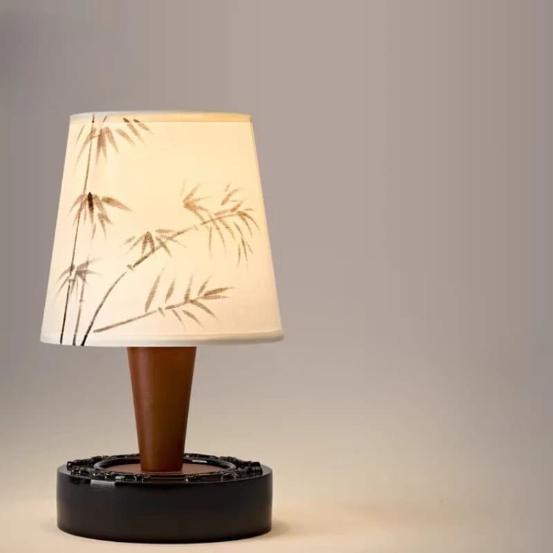Lampade da Tavolo Nordiche con Paralume in Tessuto Stampato, Decorazione Creativa per Camera da Letto, Dormitorio, Comodino, Luci LED per Atmosfera Notturna