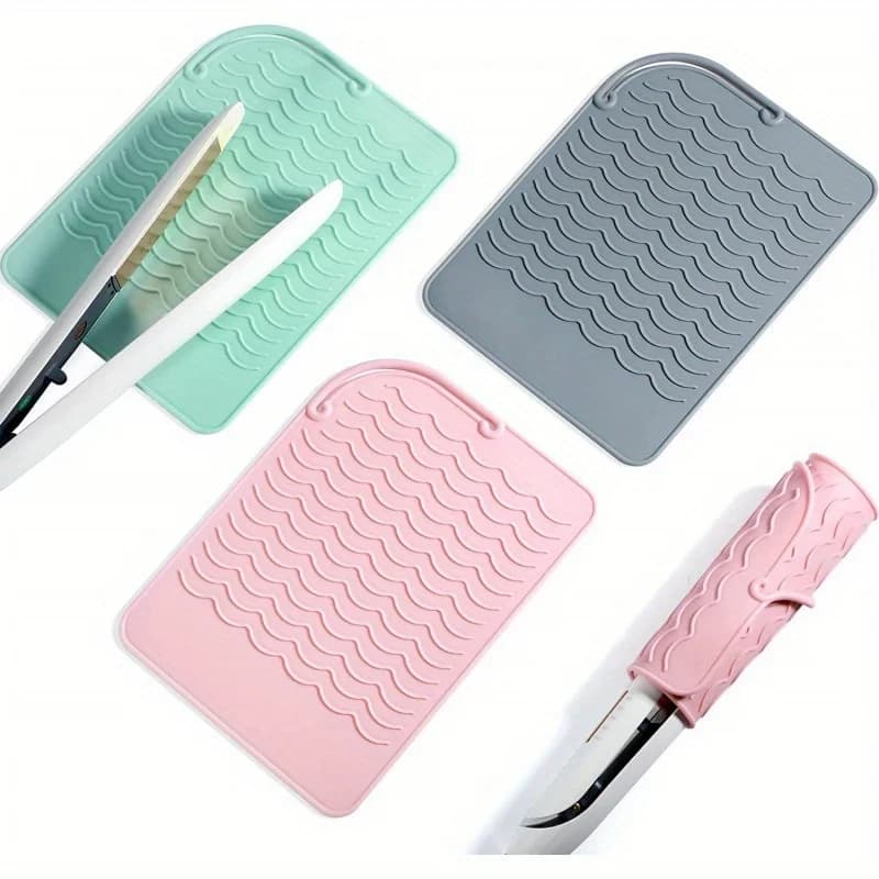 2 tappetini resistenti al calore per strumenti per capelli, custodia resistente al calore per piastra per capelli, tappetino resistente al calore per ferro arricciacapelli, piastra per capelli.