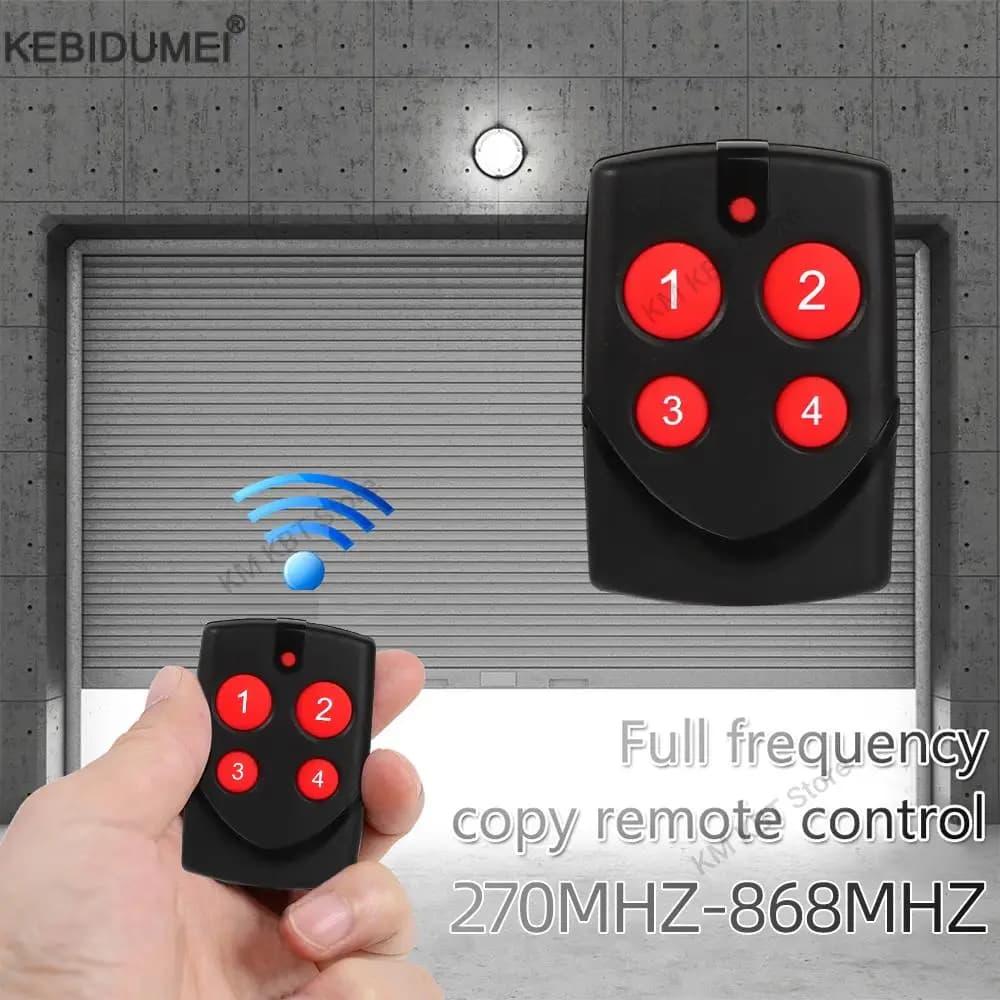 Porta del cancello del garage telecomando 270-868 MHz clonazione automatica multifrequenza 433 MHz trasmettitore apri comando copia duplicatore