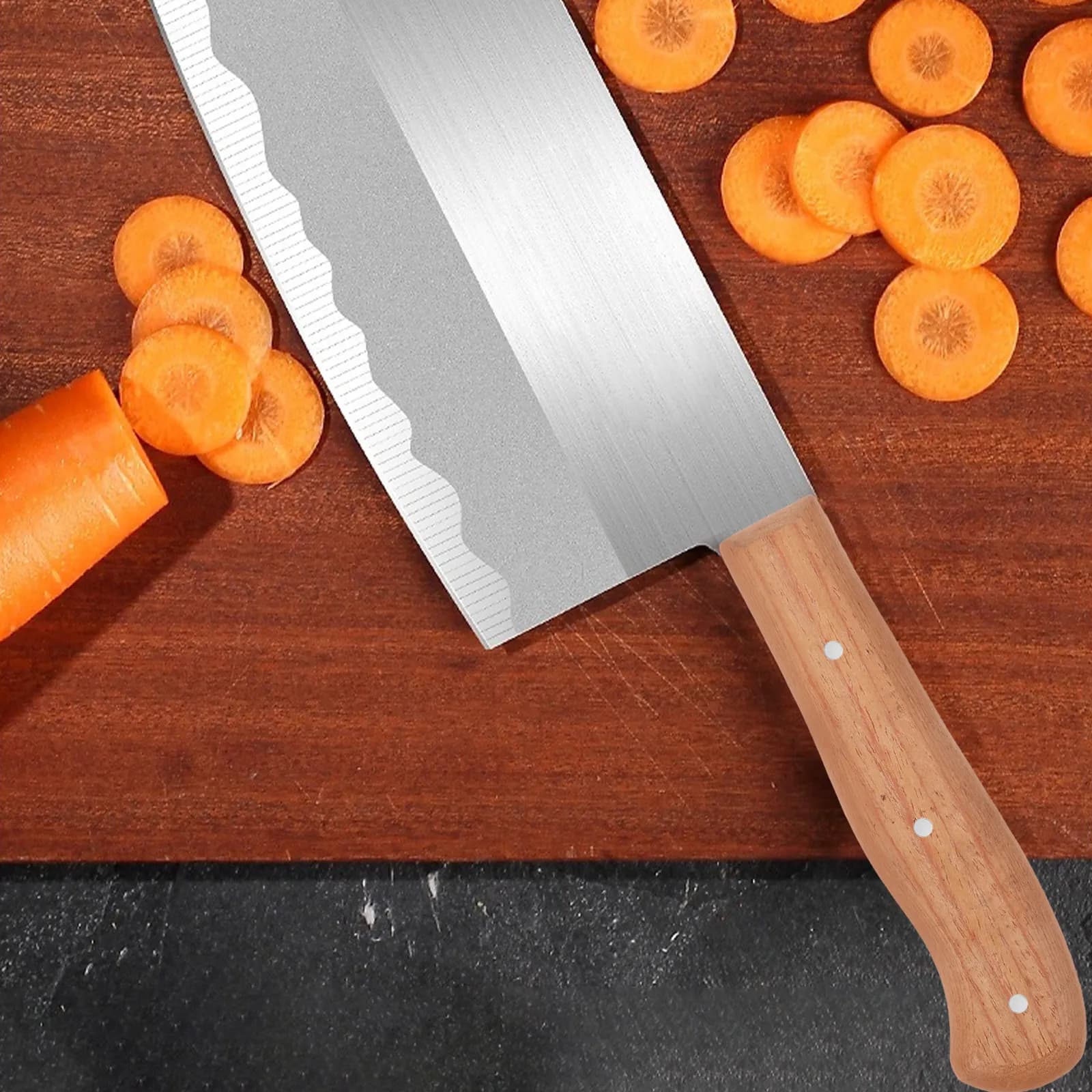 Manico di Ricambio in Legno Massello per Coltelli da Chef, Sashimi, Knives di Cucina Giapponesi, Ergonomica Fa-da- ♪