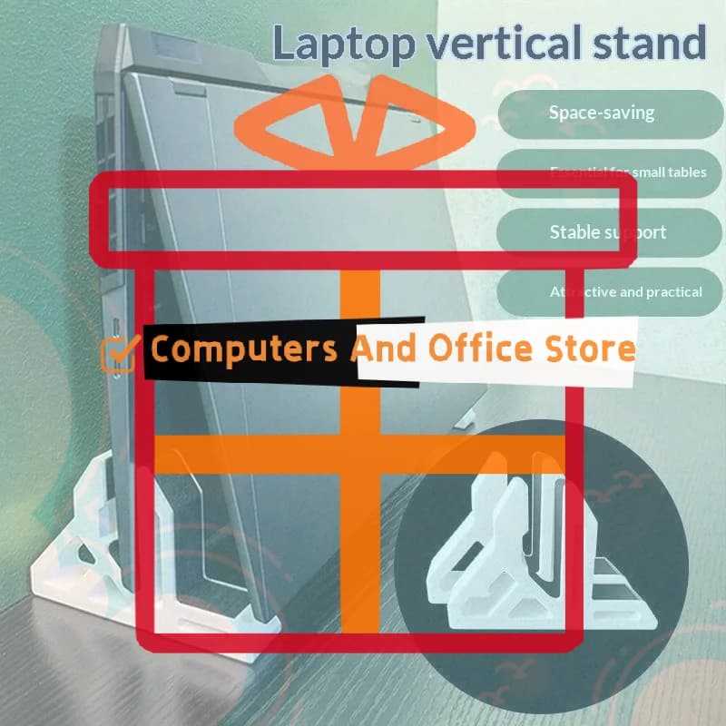 Laptop Vertical Stand Dual‑Use Desktop Holder With Anti‑Slip Strip For Laptop Tablet Phone Space‑Saving Upright Support Bracket