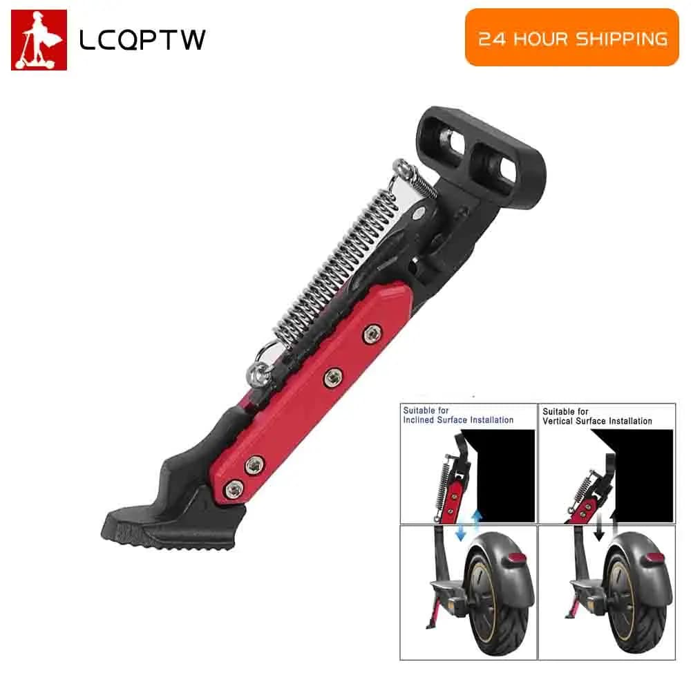 Staffa per piede per scooter elettrico V2.0 Supporto per piede per cavalletto Supporto per parcheggio per parte di montaggio verticale laterale regolabile E-Scoter