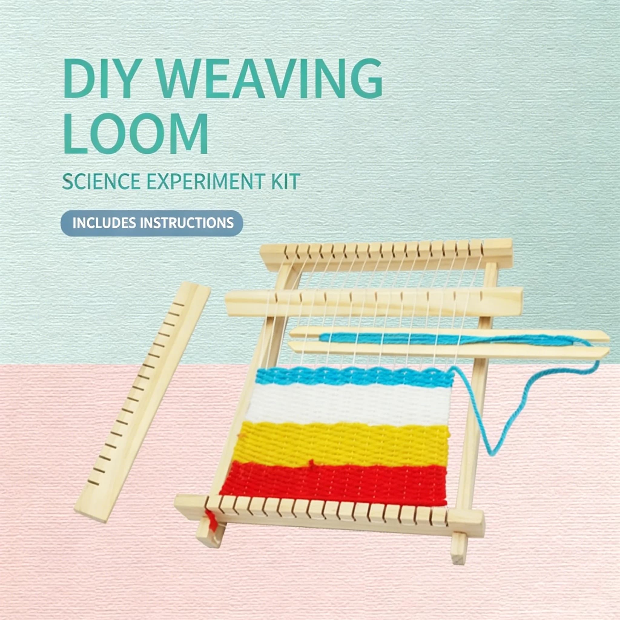 DIY Loom Weaving Model Kit, Science Experiment & Handmade Craft Set, Tech Making Supplies