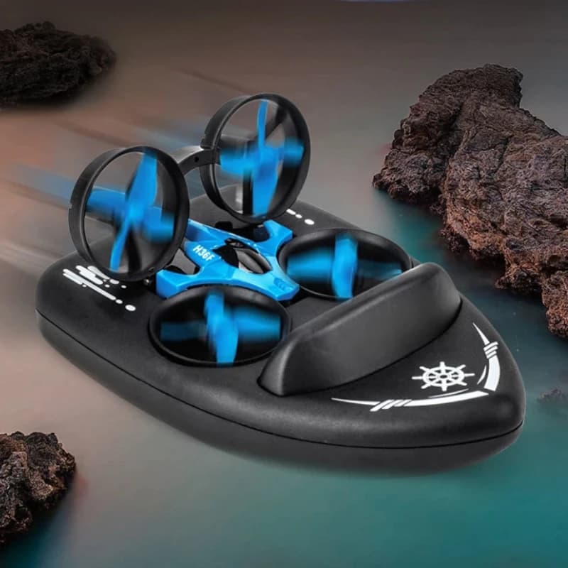 Jjrc H36f Drone RC e Hovercraft Trifibiano 3 in 1, Quadricottero con Mantenimento dell'Altitudine, Giocattolo Telecomandato 2.4G, Regalo di Compleanno Ideale