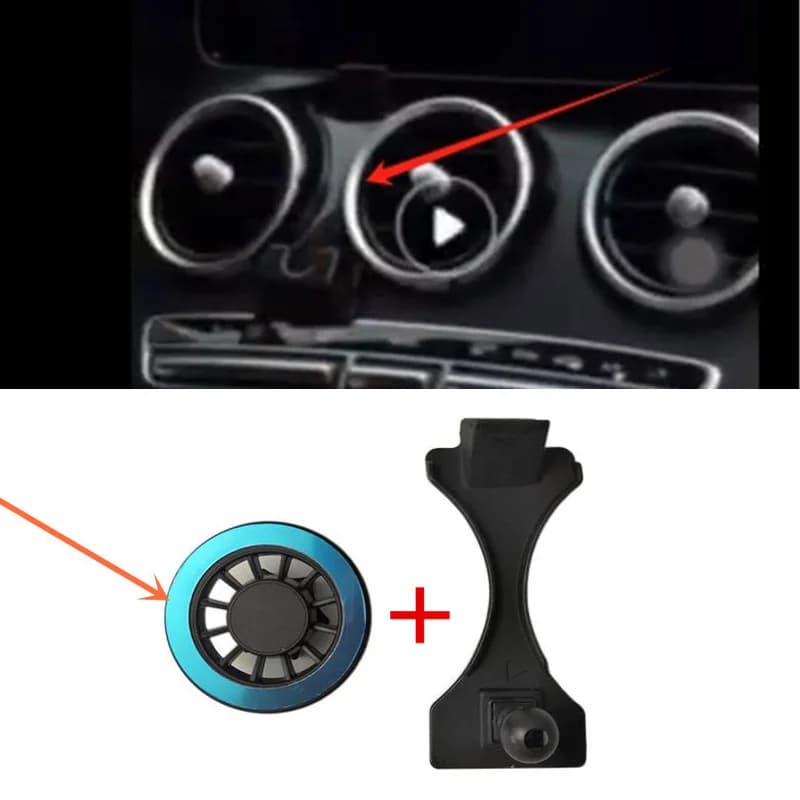 1Set Materiale ABS Per Il 2015-2021 Mercedes-Benz C200 260 300 W205 Speciale Auto Supporto Del Telefono Magnetico Staffa Fissa Del Basamento Mobile