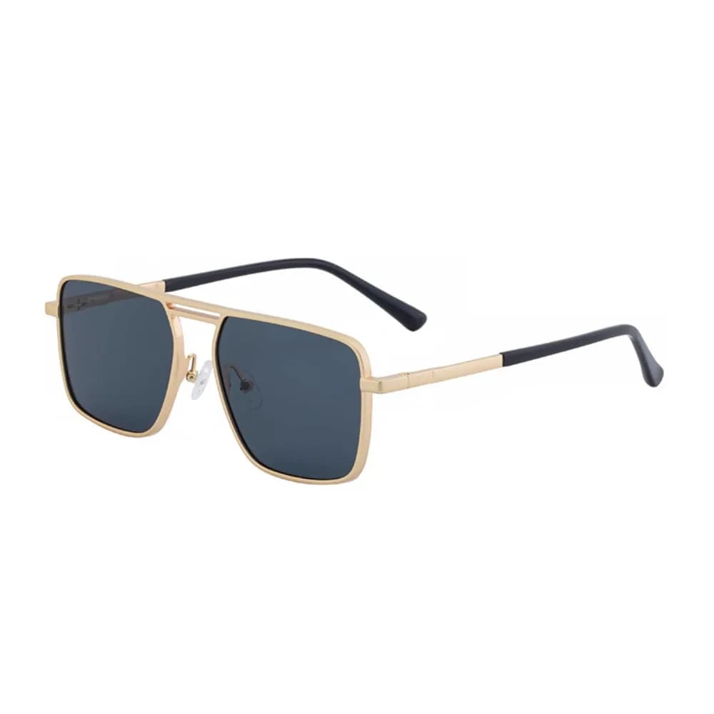 Square Sunglasses with Fashionable Large Frame UV400 Double Ray Punk Sunglasses Unisex Alloy Lightweight Men's Glasses