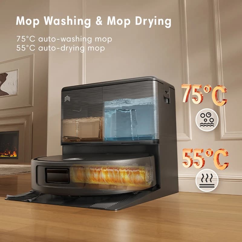New Arrival 30000pa Self-cleaning 75°C Auto-washing Mop 55°C Auto-drying Mop Sweeping Aspirateur Aspiradora Robot Vacuum Cleaner