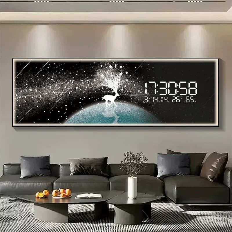 Wall Clock, Decorative Posters, Decorative Squares, Home Furniture, Watches for Room and Restaurant, Perpetual Calendar
