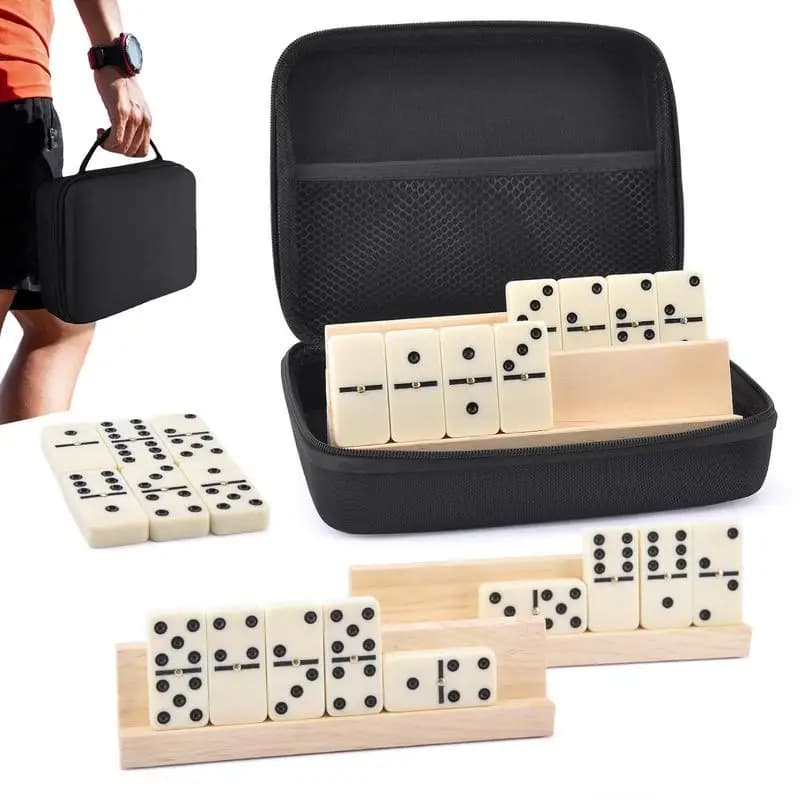 Set di scacchi Domino giocattoli da gioco da tavolo di alta qualità dotati di Eva Hard Case adatti per le notti di giochi di riunioni di famiglia