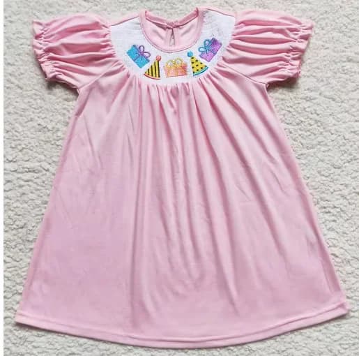 Pink clothes Birthday Blue Long Sleeve Shirt Pants Pajamas Sleepwear Sets Cute Kids Pajamas Nightwear Wholesale