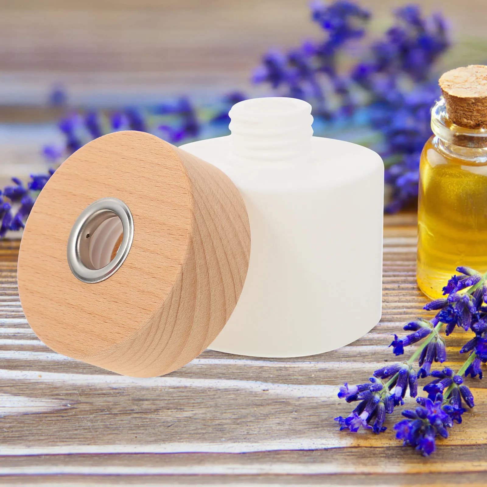 Reusable Empty Glass Diffuser Bottle Cylinder Shape Aroma Bottle for Essential Oil Refills Fragrance Diffuser Containers Bedroom