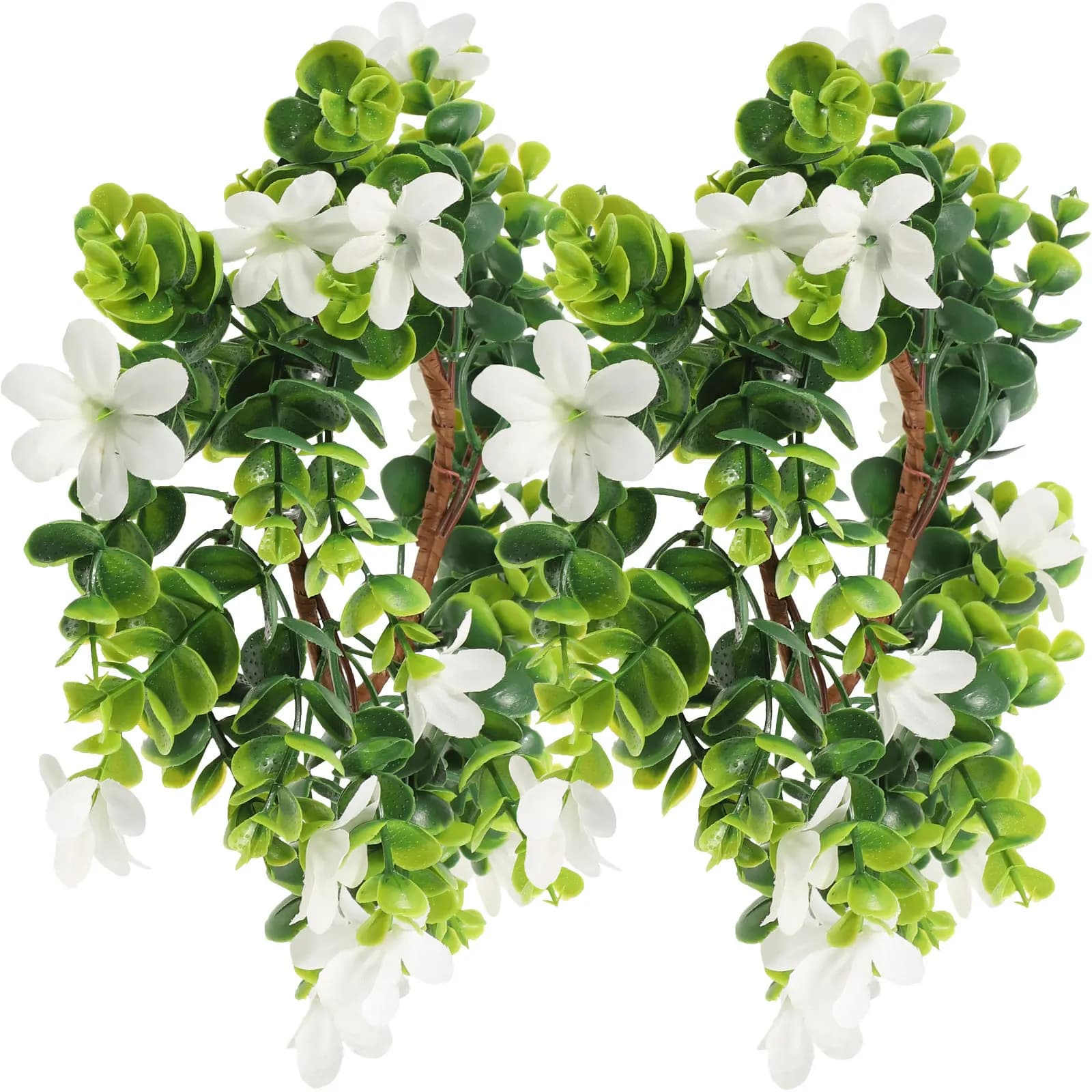 2Pcs Fake Leaf Ring Wreath Holiday Party Decor Artificial Plant Wreath for Table Centerpiece Wedding and Christmas