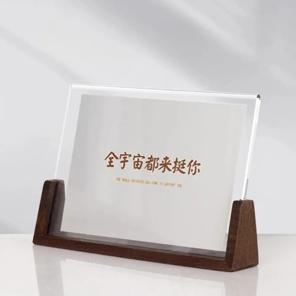 New U Shape Nordic Photo Frame Wooden 8in/10in/A4 Size Desktop Picture Frame Minimalist Photo Display Rack Wedding Use