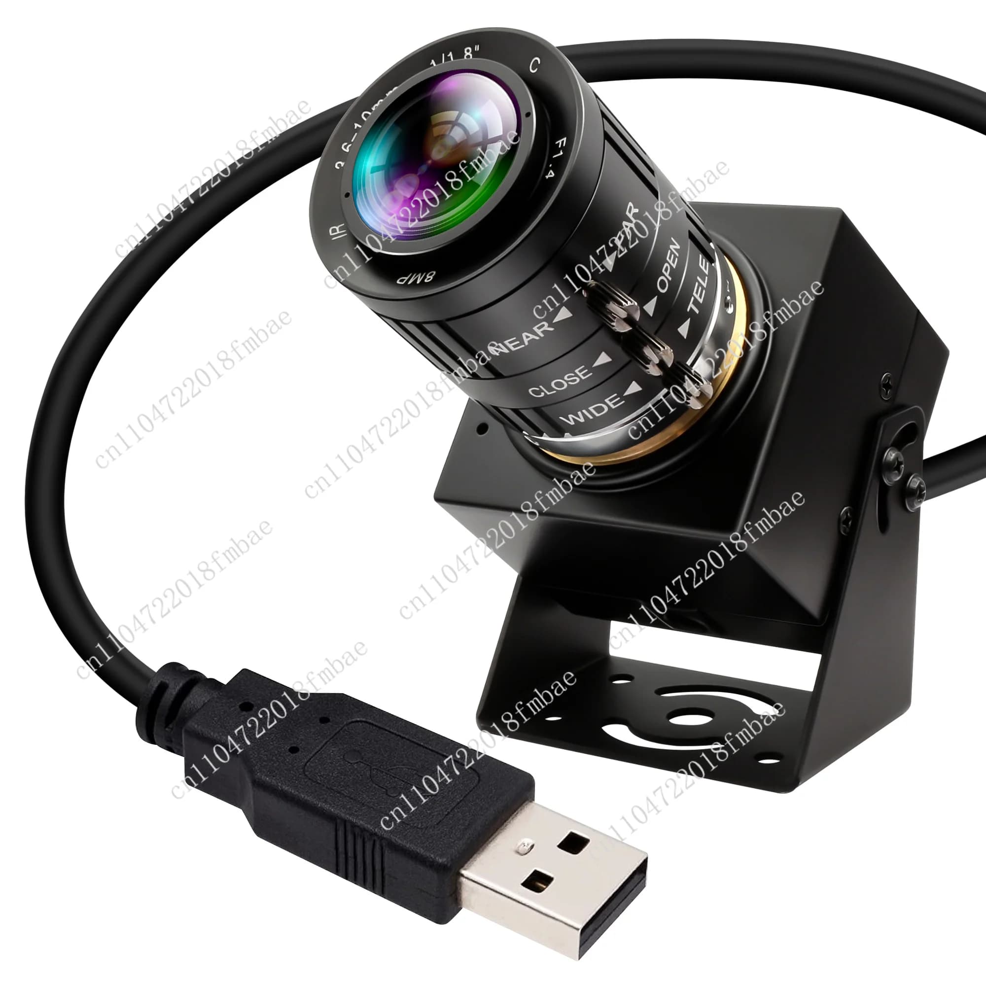 ELP 5MP USB Webcam with 3.6-10 mm Manual Focus 1944P 50fps 1080P 60fps 3X Zoom High Speed Global Shutter Golf Swing Camera