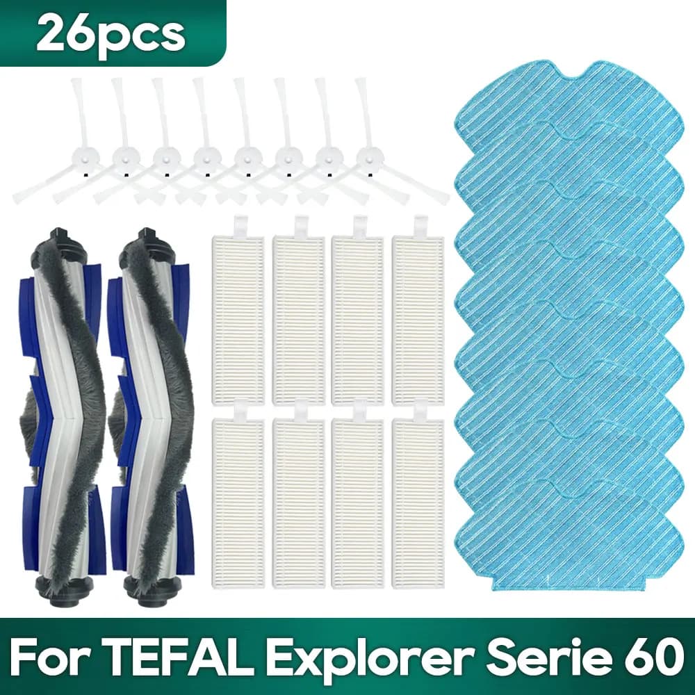 Per l'aspirapolvere TEFAL Explorer Serie 60 / RG7447 / RG7455 / RG7447wh / RG7455WH Ricambi Accessori Spazzola, Filtro, Mocio