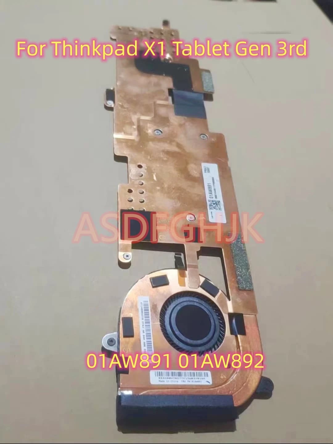 Per Lenovo Per Thinkpad X1 Tablet Gen 3rd 01AW891 01AW892 ND65C11-17A16 AT 148001 Modulo ventola dissipatore di calore di raffreddamento del dispositivo di raffreddamento della CPU del laptop DT0