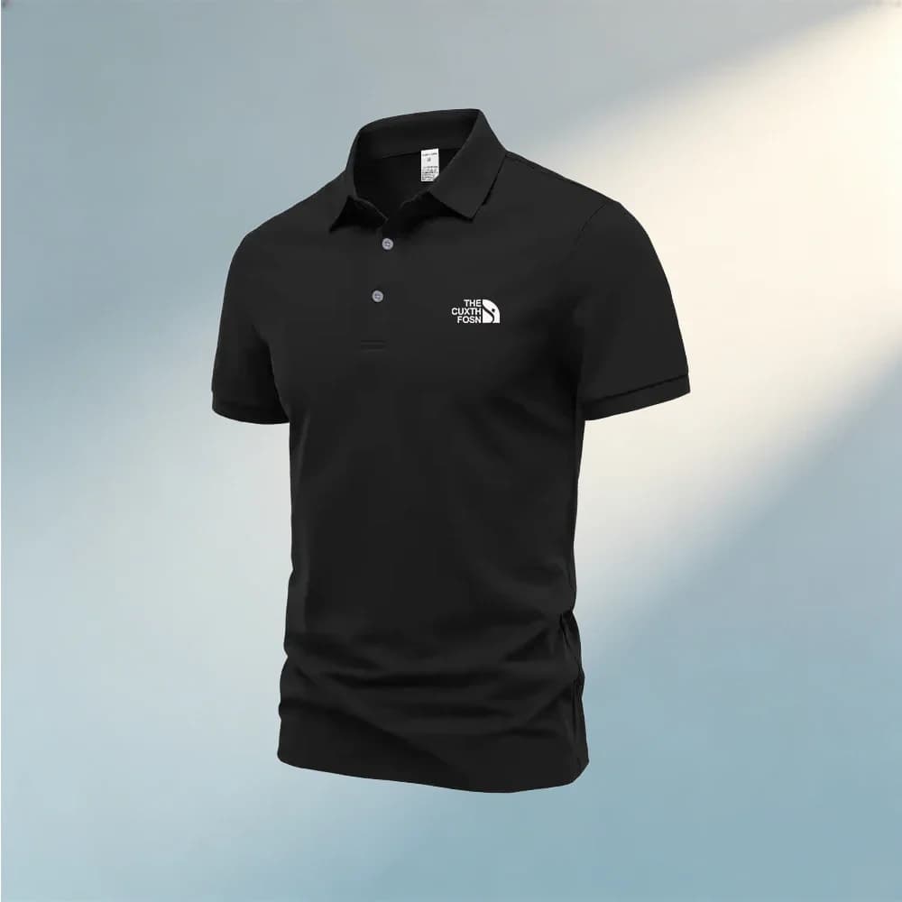 Men Solid Color Polo Shirts Casual Short Sleeve T Shirts Fashion Loose Fit Soft Breathable Tops Male Streetwear Daily Office Tee