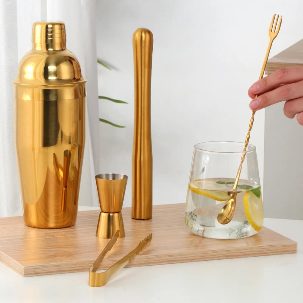 1-5PCS Set da Cocktail arcobaleno Boston in acciaio inossidabile Set da 750ml Shaker da Cocktail con filtro misura tazza barista Kit Bar strumento