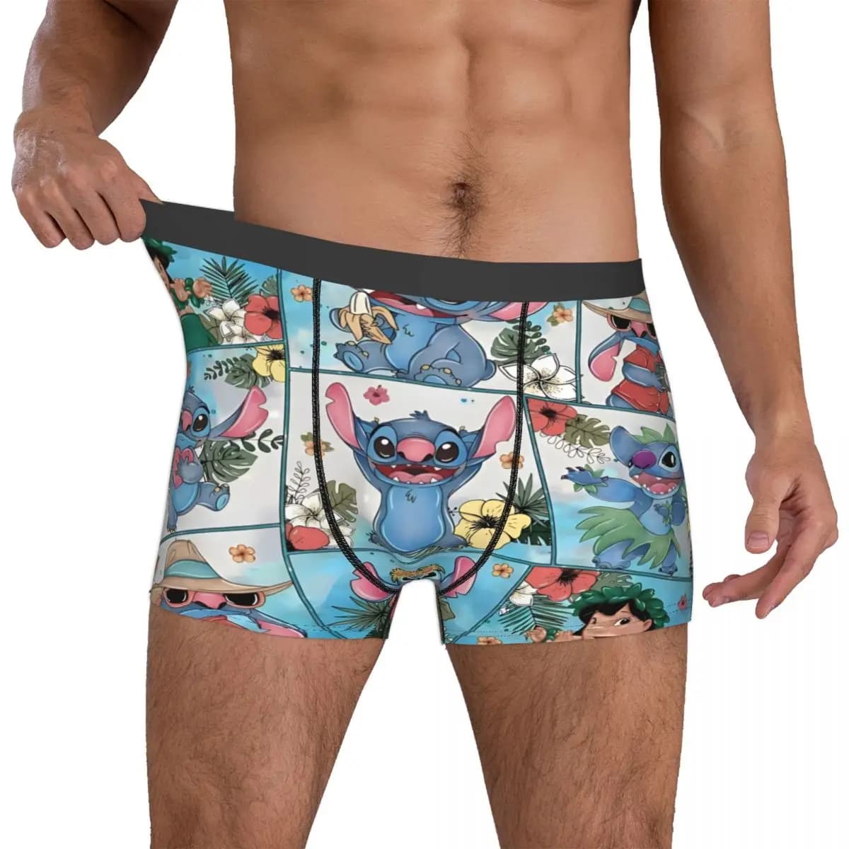 Boxer personalizzati divertenti con cuciture a S, slip da uomo traspiranti, intimo Lilo