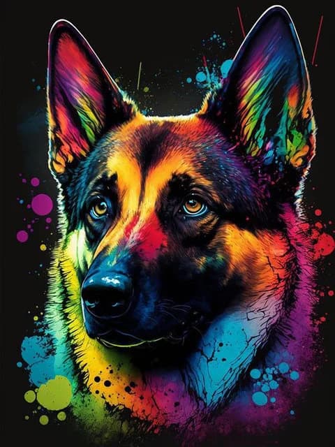 1pc frameless Paint By Numbers For Beginner Animals Dog oil paint Paintings On Number 20x30cm ready Picture Drawing Wall Decor
