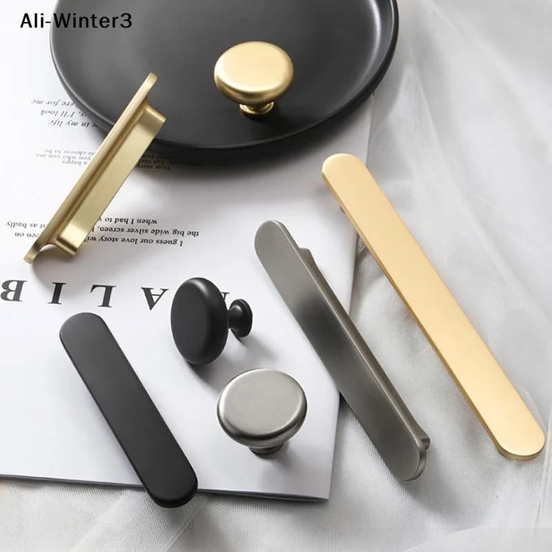 【R】【HMA73】Maniglie moderne in lega di zinco per mobili da cucina, pomelli per ante di armadi e cassetti, accessori per mobili