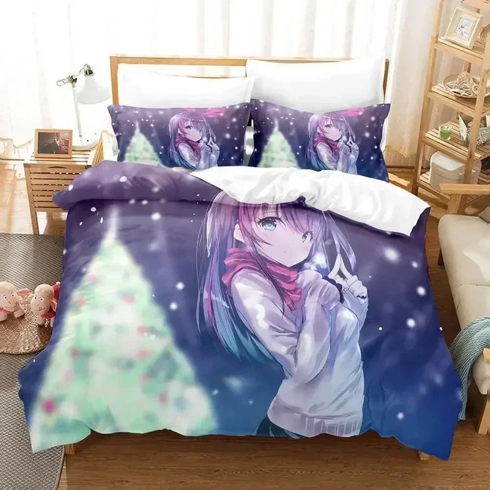 Set biancheria da letto AI Channel Set letto singolo Twin Full Queen King Size Set copripiumino per camera da letto per bambini per adulti Set lenzuola Anime con stampa 3D