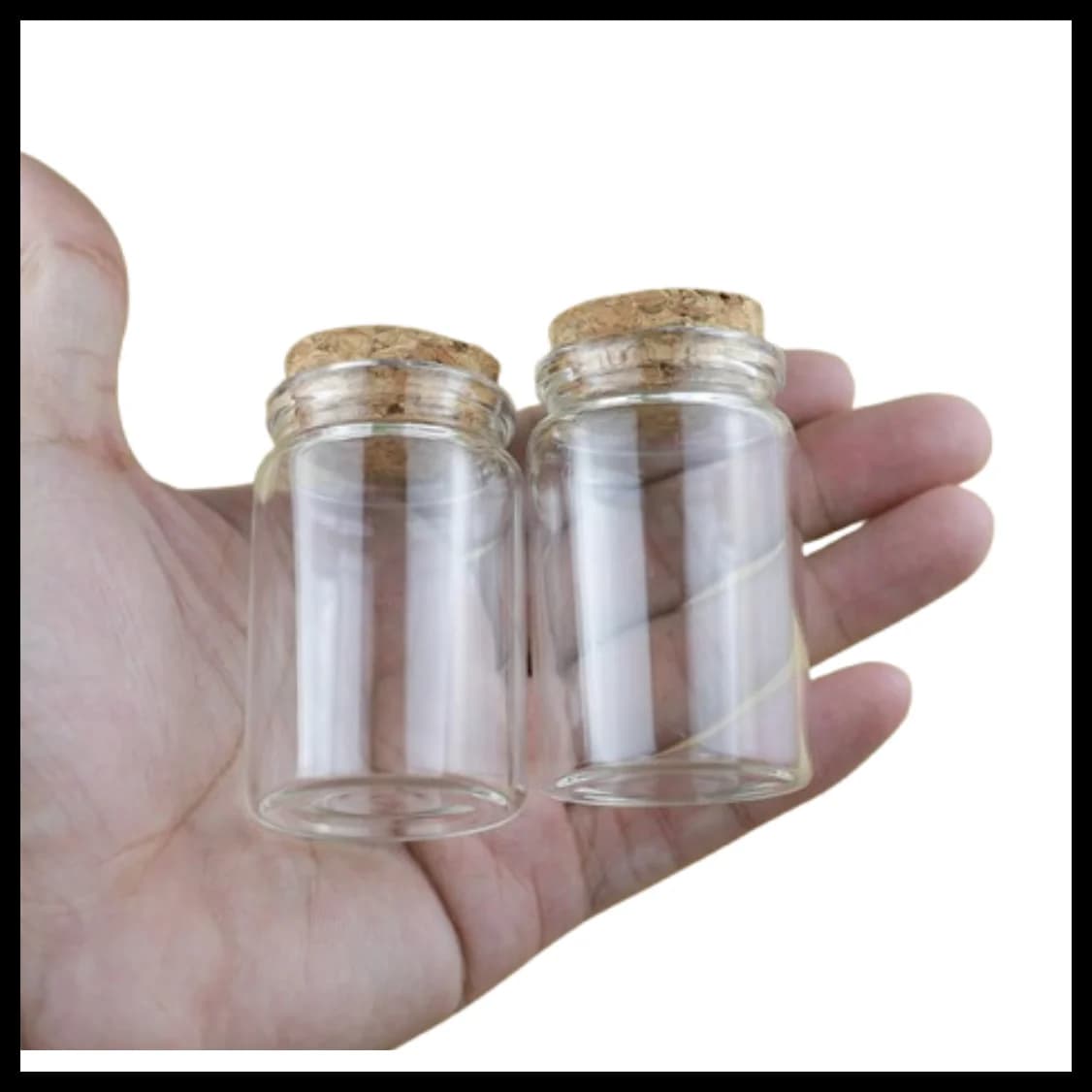 12 pezzi 37*60mm 40ml Piccolo tappo per bottiglia di vetro Barattolo di stoccaggio Contenitori per bottiglie di spezie vasetti piccoli Fiale Bottiglia di sughero