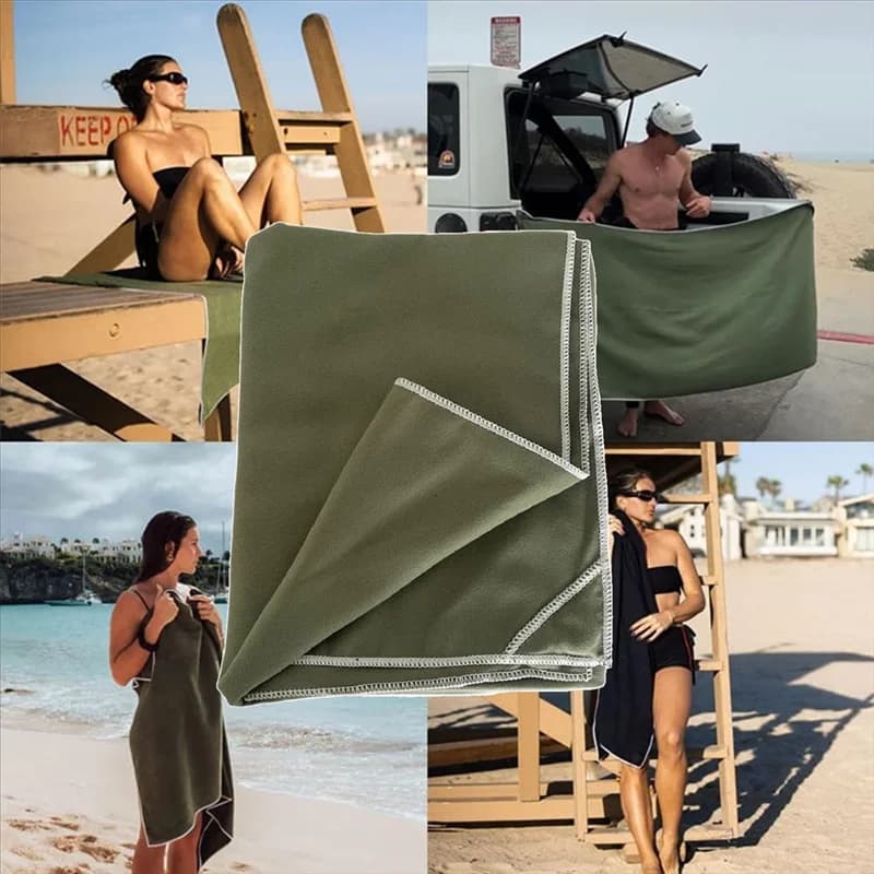 Asciugamano da Bagno Magnetico AZ, 75x30 Pollici, Asciugatura Rapida, Resistente alla Sabbia, Chiusura Magnetica per Viaggi, Nuoto e Yoga