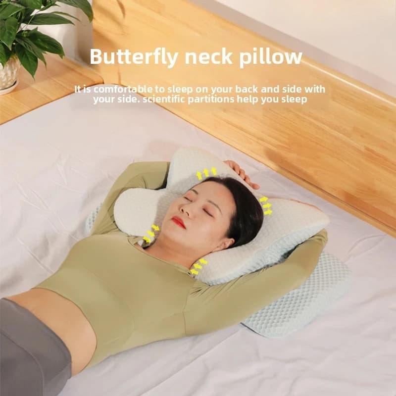 Memory Foam Cuscino per il collo a forma di farfalla a rimbalzo lento Cuscino per il corpo Cuscino da viaggio cervicale a forma di U Cuscino da viaggio portatile