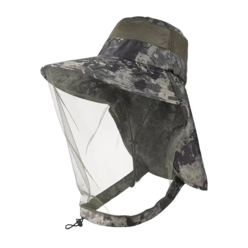 Cappello da Pesca con Rete Anti-Zanzare e Insetti, Protezione UV, Unisex, per Esterni, Pesca, Campeggio, Accessori Estivi, Cappello da Sole