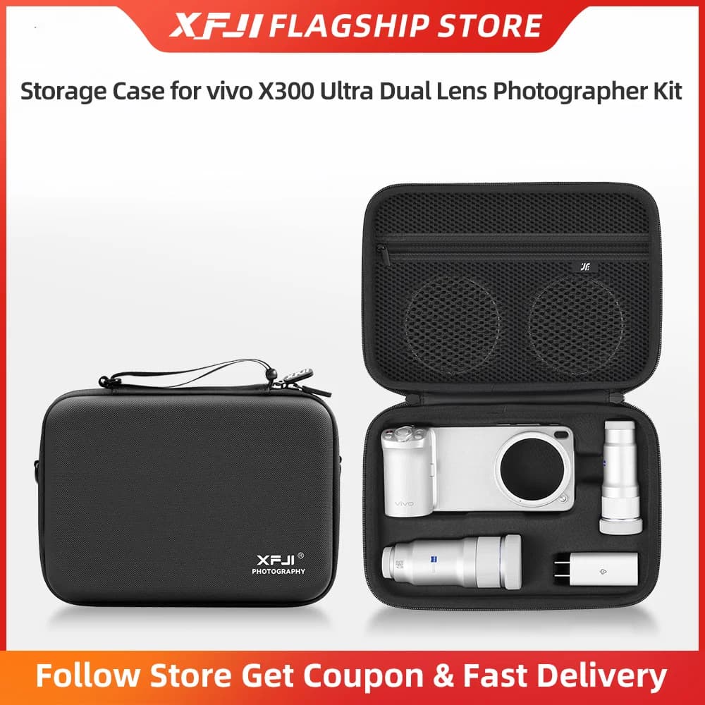 Borsa Custodia XFJI Antiurto Rigida per Kit Fotografico X300 Ultra G2 con Teleconvertitore a Doppia Lente e Accessori