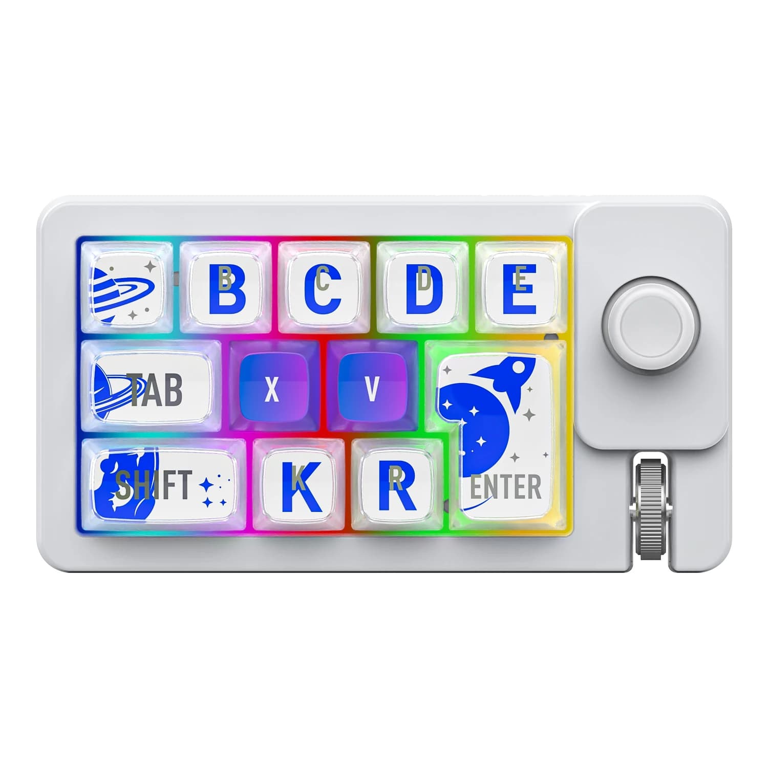 Programmatore tastiera meccanica wireless retroilluminata 12 tasti Funzione personalizzata Bluetooth/USB/cablato/tastiera per computer Mac Windows
