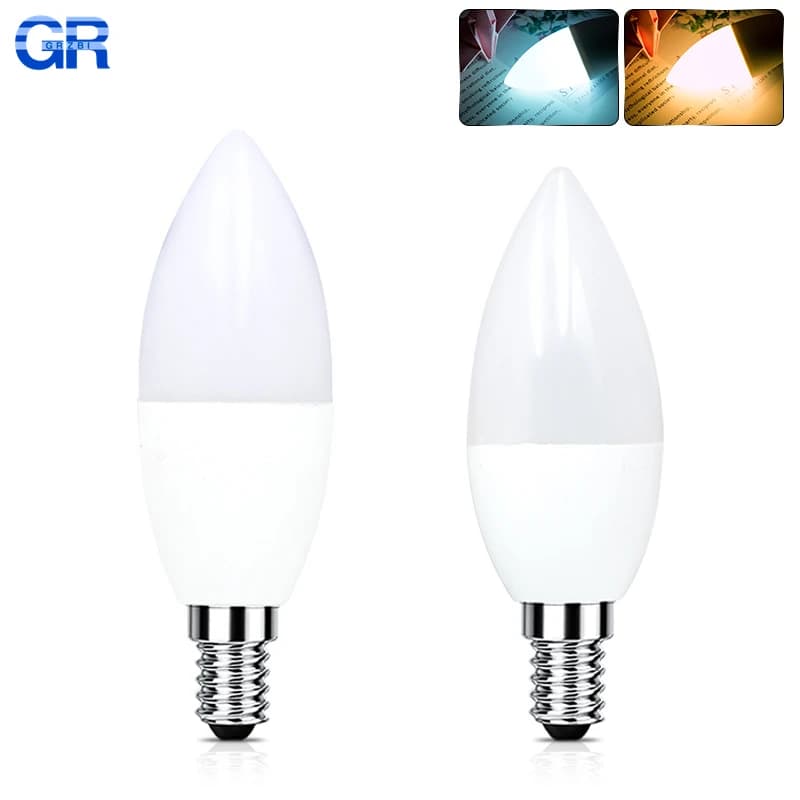 1-10 pcs led bulb E14 LED lamp for interior warm white light 5W 7W 110V-220V LED candle light bulb decorations for home chandelier