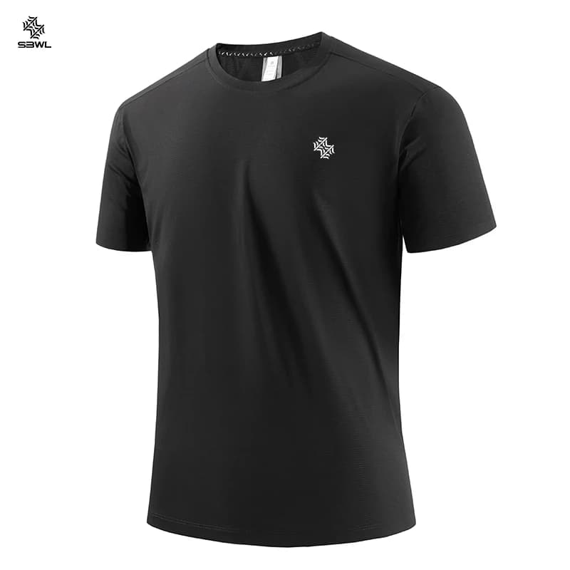 SBWL High quality Outdoor hiking mountaineering Tees running weight loss fitness sports quick drying T-shirt Men's Ice silk Tops