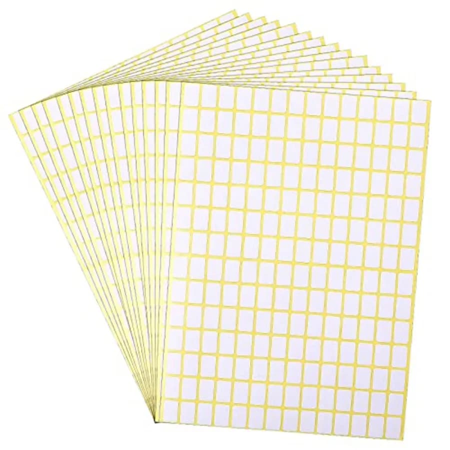 2940 Pezzi Etichette Bianche Opache Piccole, Adesivi Vuoti Rimovibili per Barattoli, Scatole, Cartelle, Buste, Scuola, Ufficio, Cucina