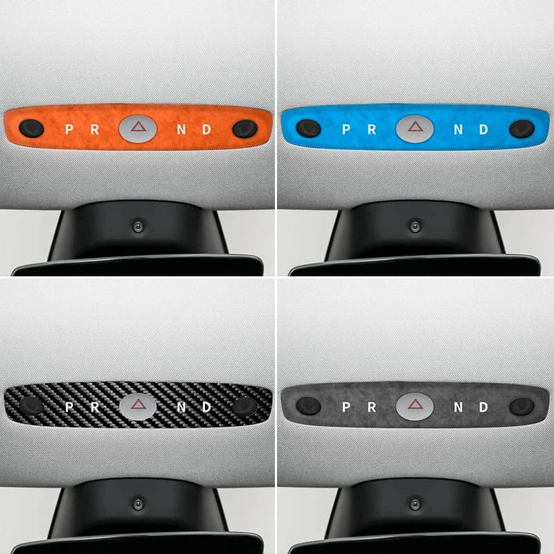 Fibra di carbonio per Tesla Model 3 (2023-) / Model Y (2025-) Pannello luminoso di lettura per auto Adesivo antigraffio Accessori interni