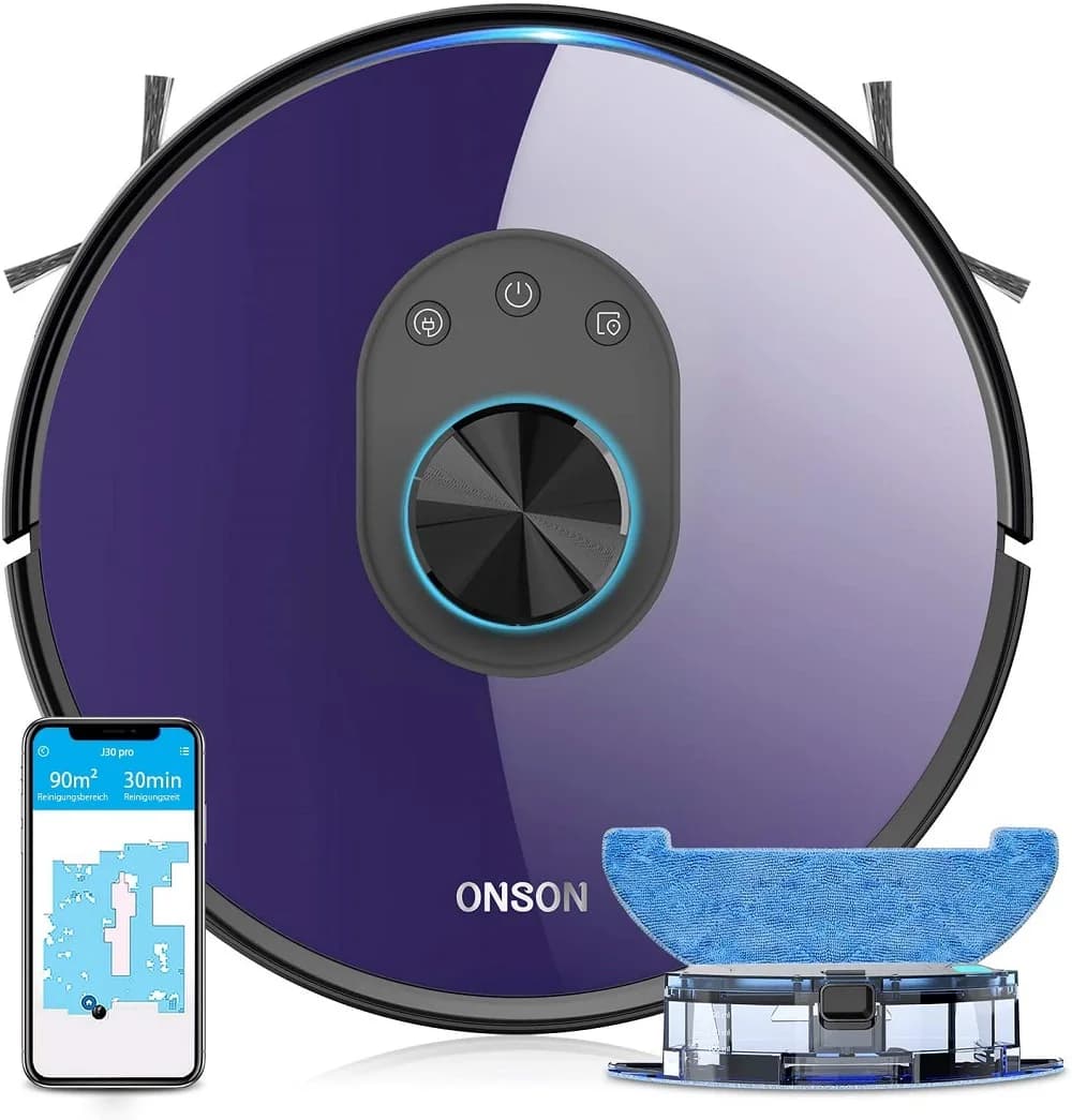 # Vendite calde per ONSON Smart Wet Dry Cleaning Floor Mop Sterilizzatore UV Laser SLAM APP Controllo Robot Aspirapolvere
