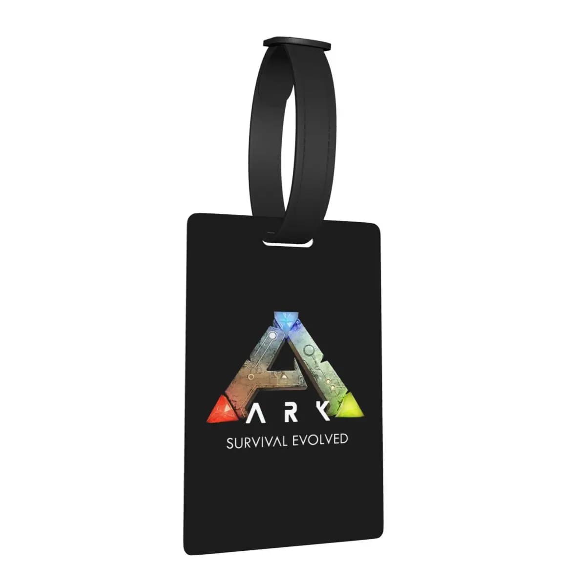 Ark Survival Evolved Etichette per bagagli nere Accessori per valigie Etichetta per bagaglio da viaggio Porta etichetta per imbarco ID Nome Indirizzo