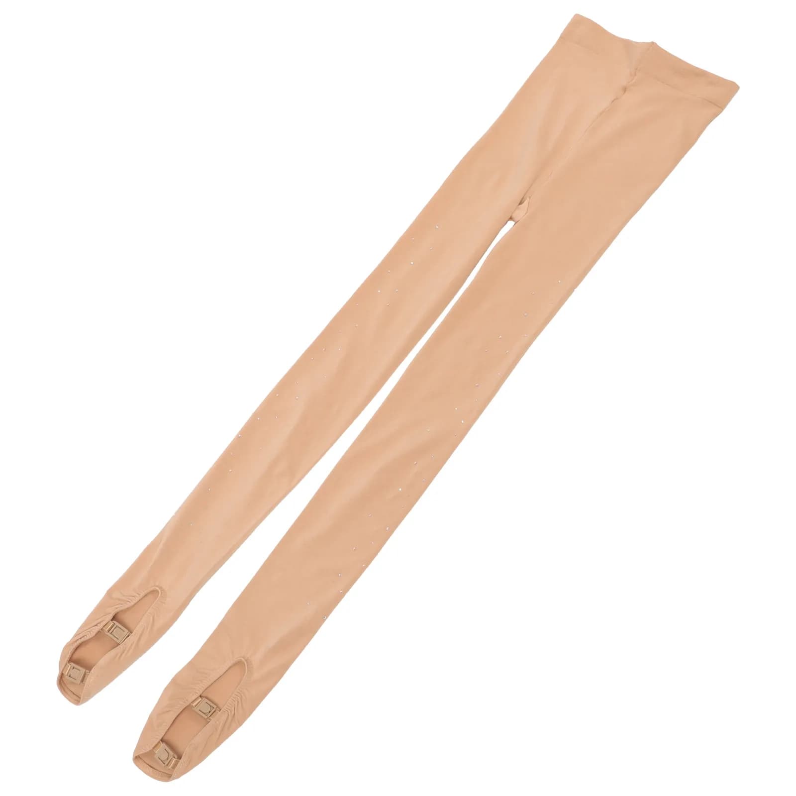 1 paio di calze da pattinaggio per donna, calze elastiche spesse e calde con fibbia, calze da pattinaggio su ghiaccio, sport invernali, danza, yoga, riutilizzabili