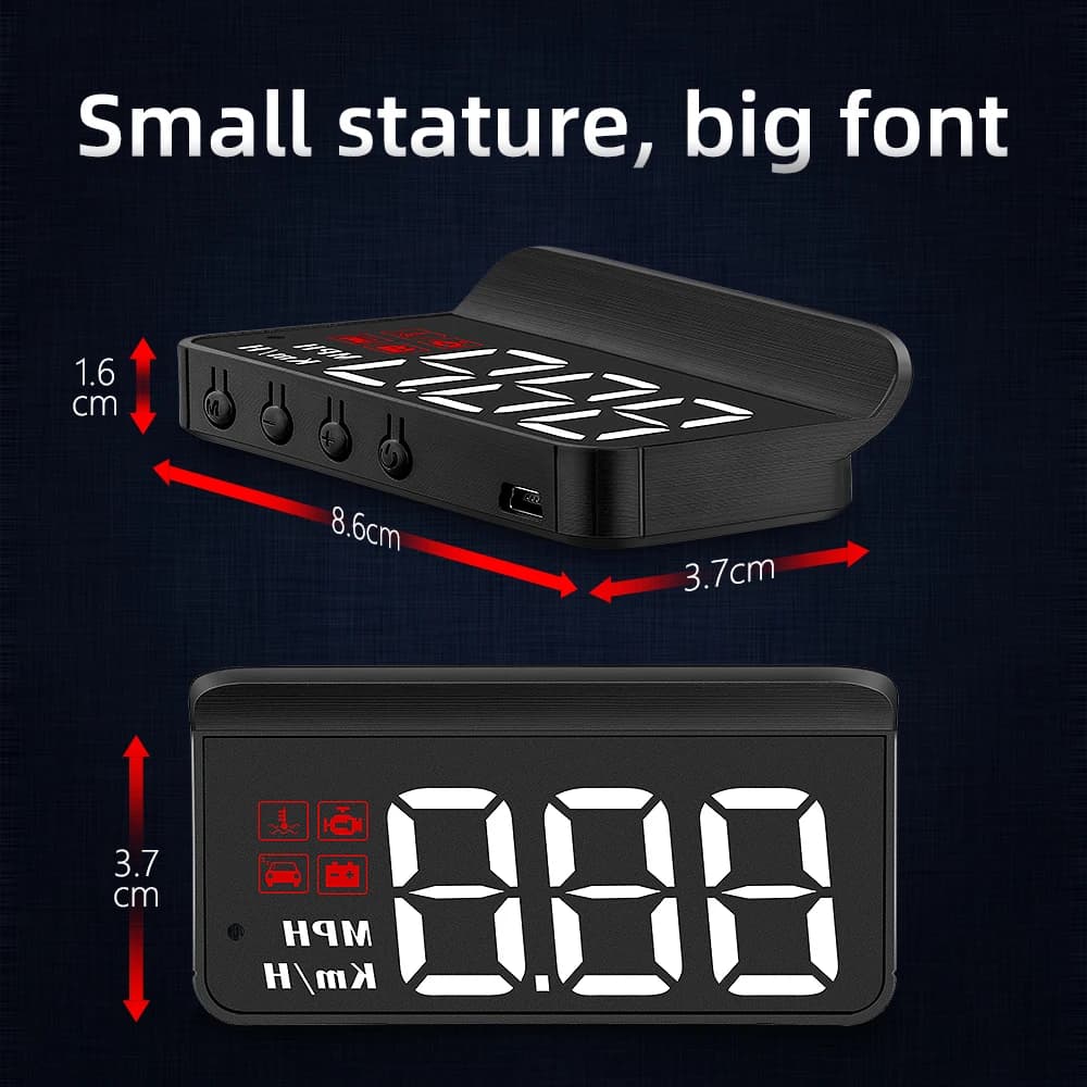 M3 HUD Car Head Up Display Tachimetro Monitor Computer di bordo Parabrezza Proiettore Accessori elettronici digitali per auto