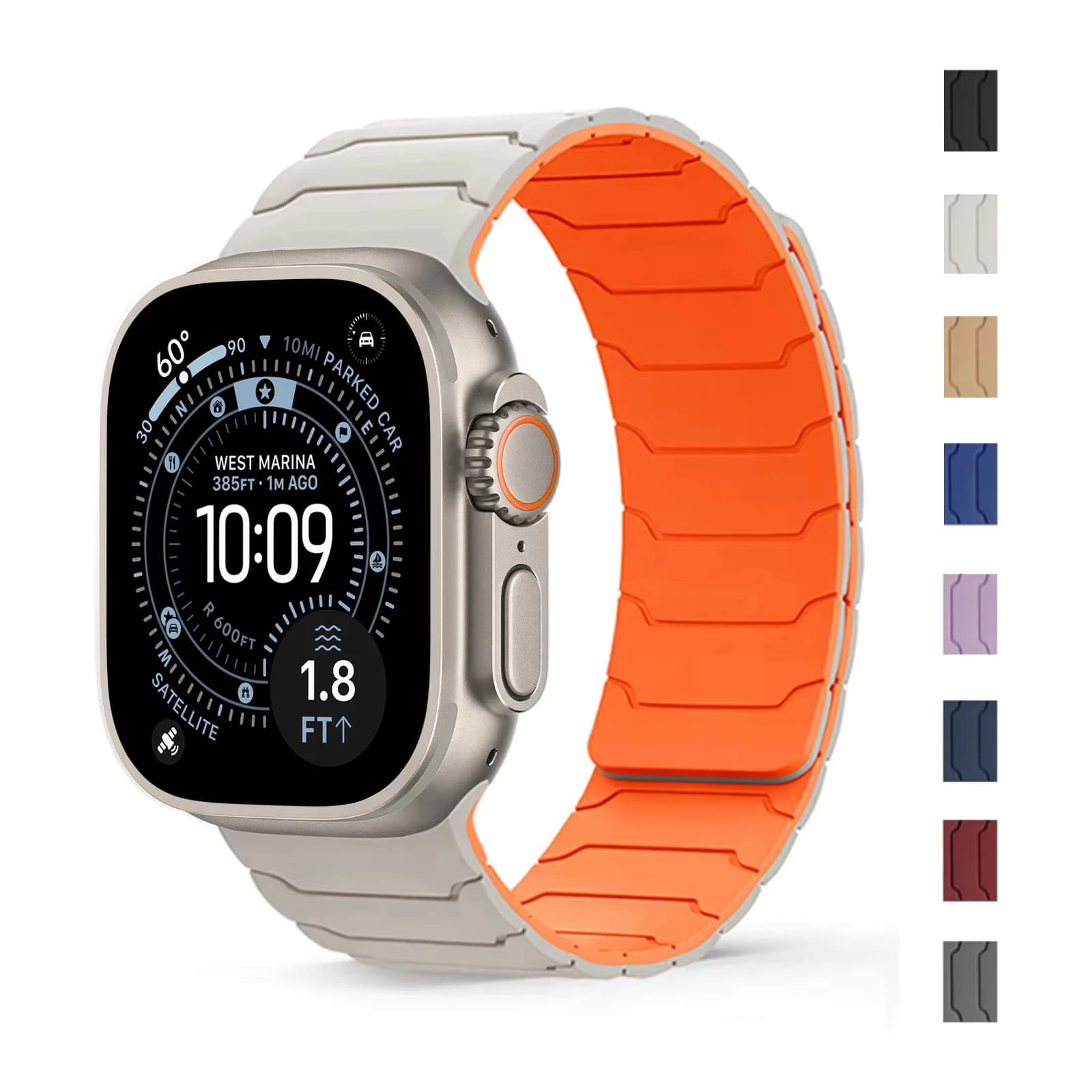 Cinturino Magnetico per Apple Watch Ultra 2 3 49mm 44mm 40mm 41mm 46mm 42mm 45mm 38mm, Bracciale in Silicone per IWatch Serie 11 9 8 SE 10