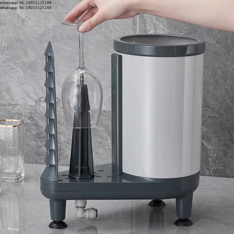 Coffee shop washer brush machine bar bar sink press type rinse cup set commercial beer cup cleaning machine