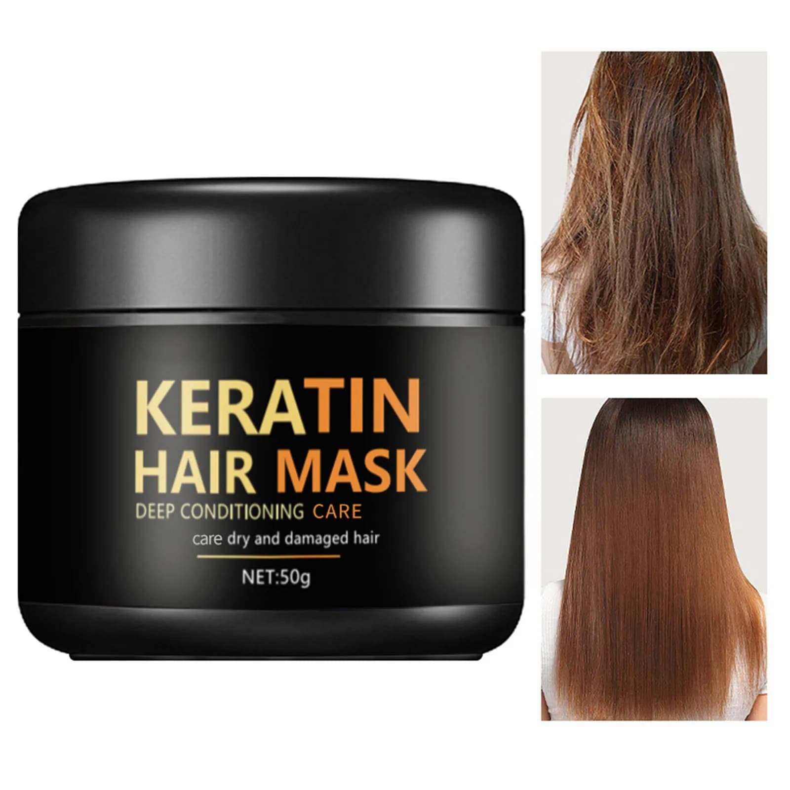 Collagen Hair Mask Keratin Hair Mask for Damaged Hair - Fixed conditioner argan oil for curly or smooth hair 50g