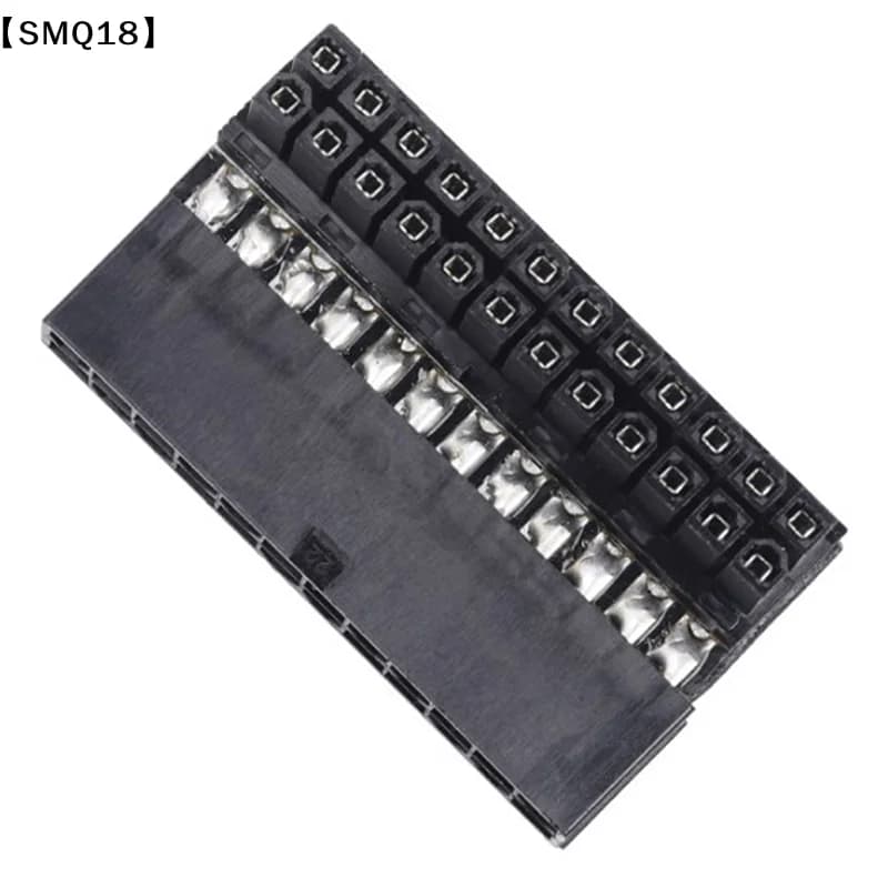 ATX 24Pin 90 degree 24 pin to 24pin Power Plug Adapter Mainboard Motherboard Power Connector Modular for Power Supply Cable【SMQ】