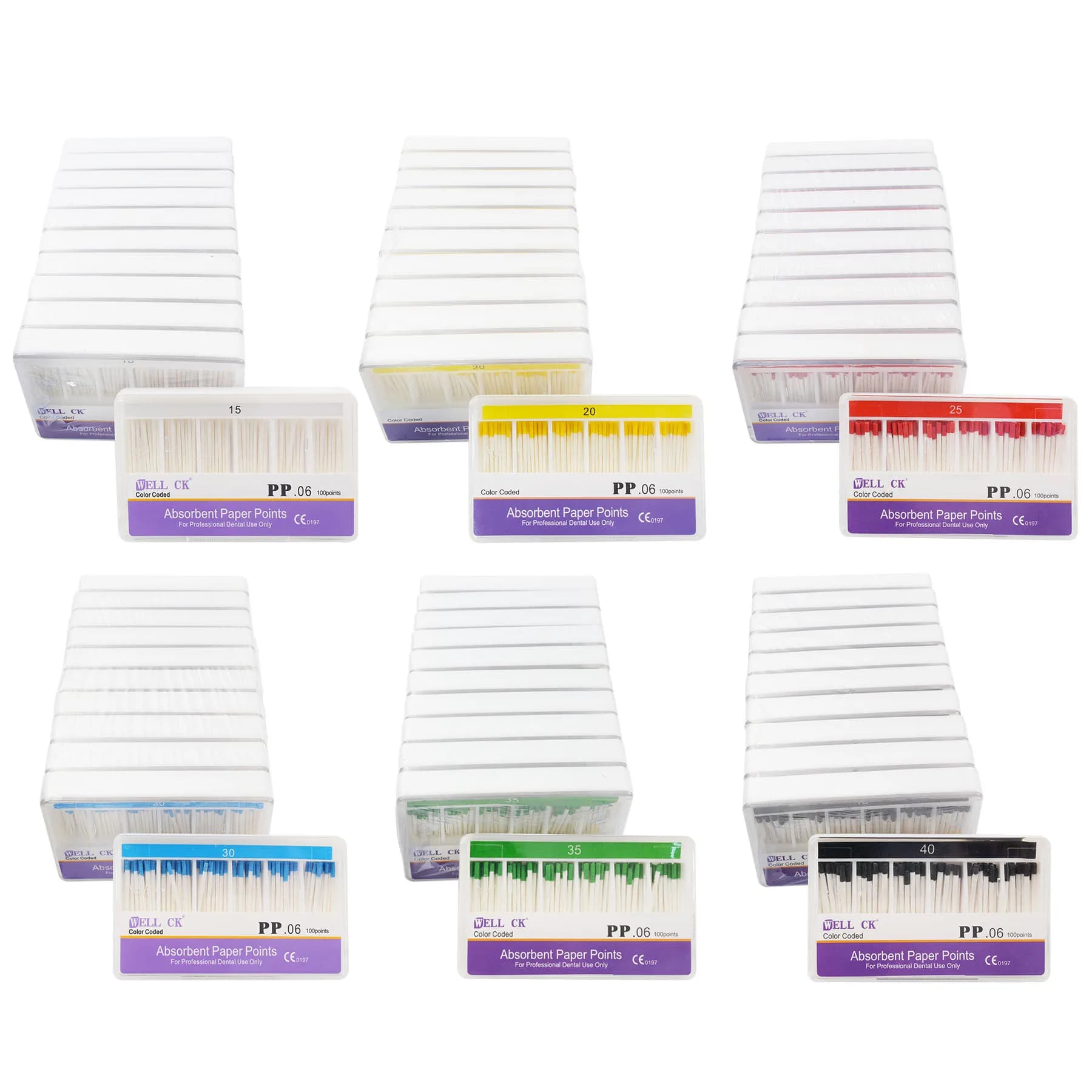 10 boxes Dental absorbent paper points Paper tips absorbing moisture Conicals 0.06 Conical consumables for dental clinics for endodontics
